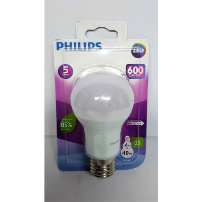 Lâmpada Led Bulbo 6w 6500K Bivolt 600 lumens Philips