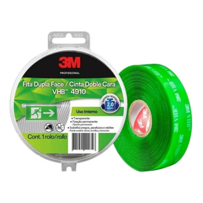 Fita Dupla Face 3m Forte 2kg 5 Metros 12mm
