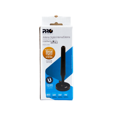 Antena Digital Interna PROHD-2400 Proeletronic com Base Magnética