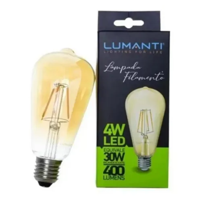 Lampada filamento led 4w pêra st64
