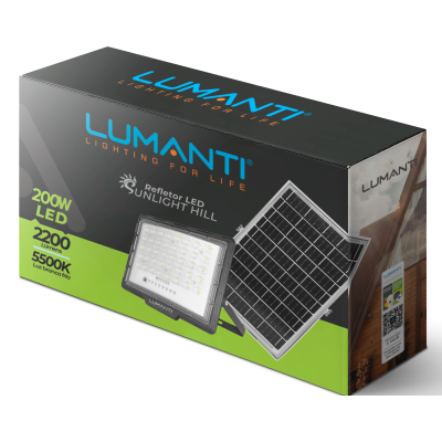 Refletor LED Sunlight Hill 200W Energia Solar