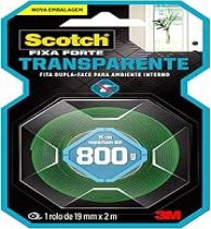 Fita Dupla Face 3M Scotch Fixa Forte Transparente - 19 mm x 2 m