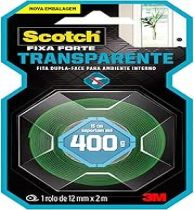 Fita Dupla Face 3M Scotch Fixa Forte Transparente - 12 mm x 2 m