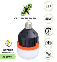 Lâmpada Emergência Bulbo Led Automática Portátil 40w