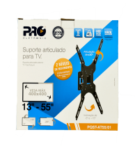 Suporte de Tv 2 níveis de movimento | TVS, LCD E LED 10" a 55" até 40Kg - PQST-AT55/01