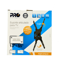 Suporte de Tv 2 níveis de movimento | TVS, LCD E LED 10" a 55" até 40Kg - PQST-AT55/01